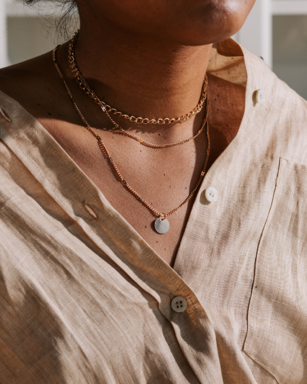 Collier Héra – Acier inoxydable, multi-chaîne ✨